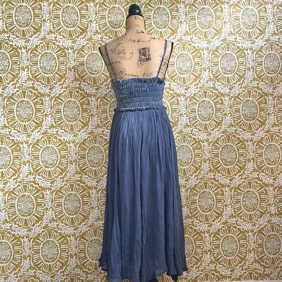 NWOT Free People Arabesque Velvet/Chiffon Maxi Dress in Flint Stone size S RARE - Picture 11 of 14
